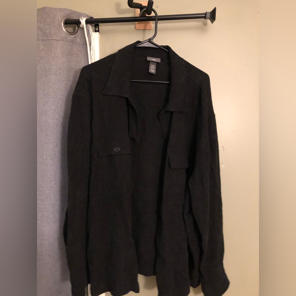 Men’s Black Casual Collar Shirt